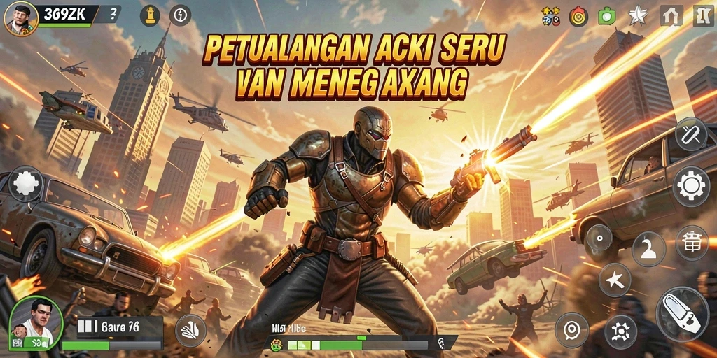 Tampilan gameplay seru saat aksi menegangkan di 369ZK.