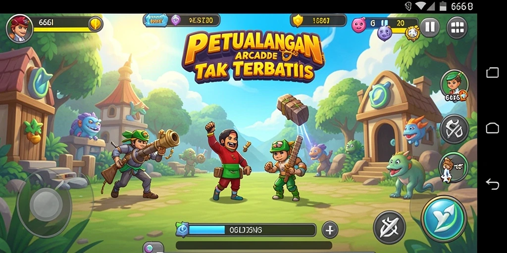 Tampilan gameplay 666I yang penuh aksi dan tantangan seru.