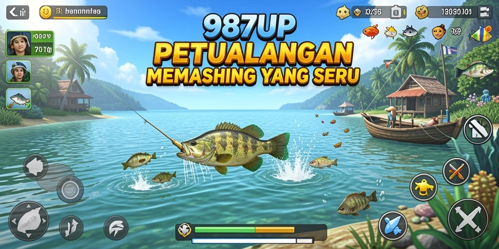 Tampilan gameplay <strong>987UP</strong> yang menunjukkan aksi memancing yang seru.