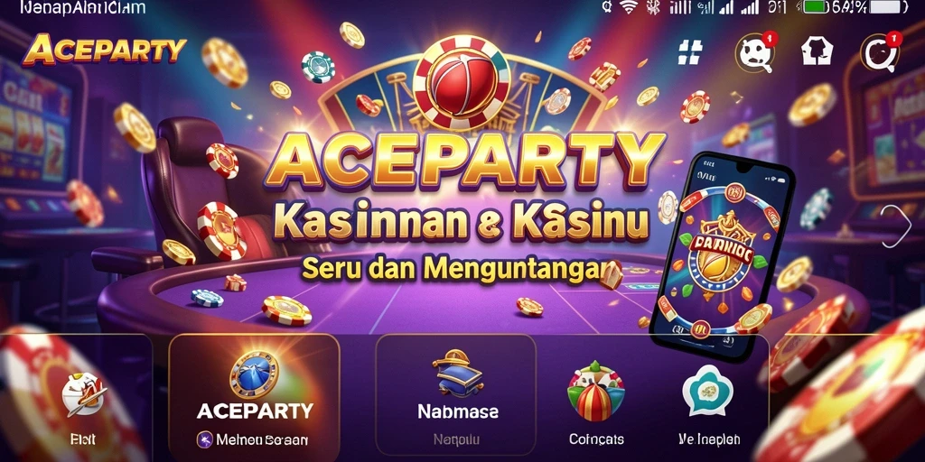 Tampilan menarik dan mendebarkan dari gameplay Kasino ACEPARTY.