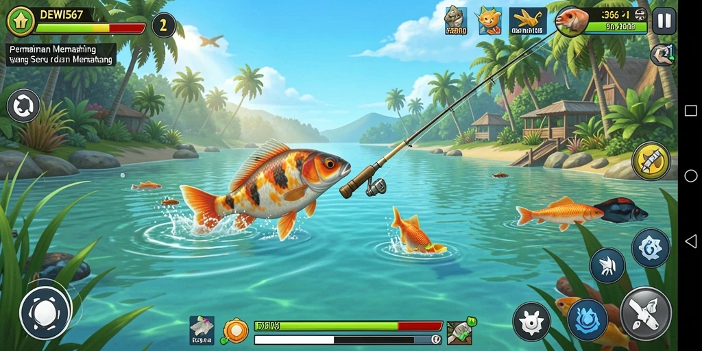 Tangkapan ikan yang mengesankan dalam gameplay DEWI567.
