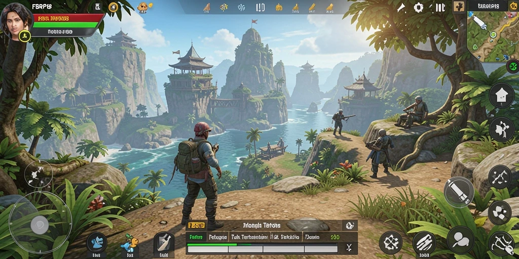 Tampilan gameplay menakjubkan dari FBRP88 di dunia terbuka.