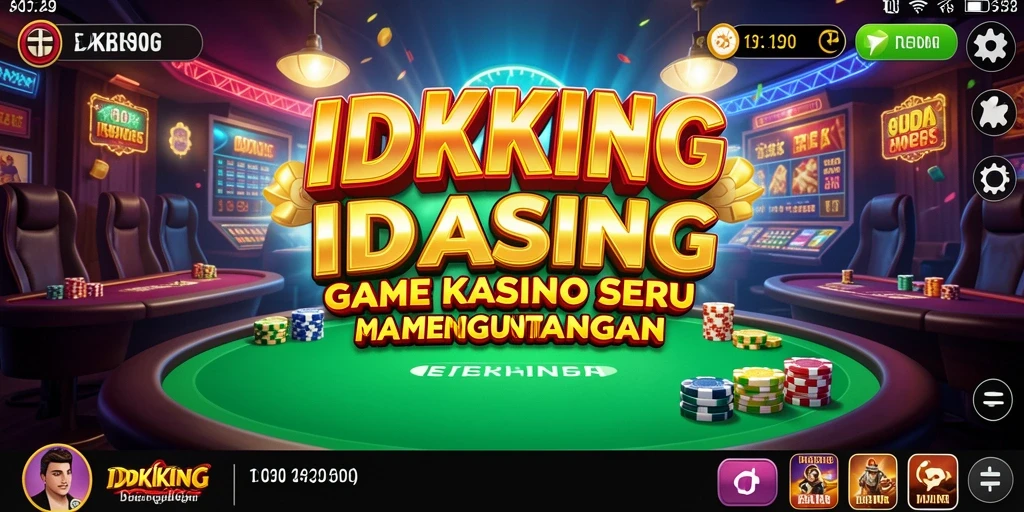 Screenshot IDRKING menunjukkan gameplay Kasino yang mendebarkan.