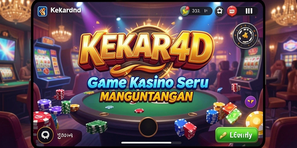 Screenshot KEKAR4D menampilkan suasana permainan kasino yang mendebarkan.
