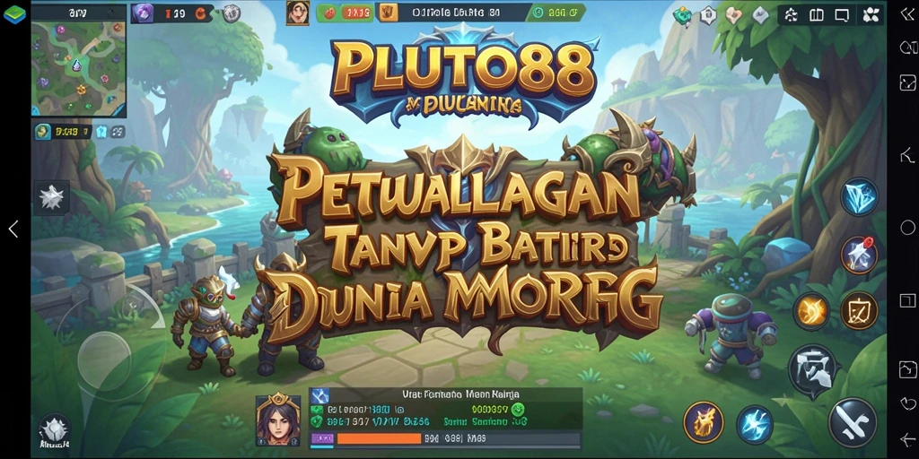 Screenshot gameplay PLUTO88 yang menampilkan pertarungan seru di MMORPG.