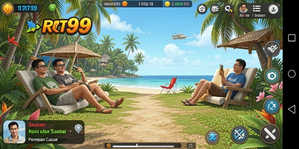 Tangkapan layar gameplay RT99 yang penuh warna dan menyenangkan.